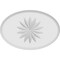 Ekena Millwork Standard Dalton Flower Rosette With Rounded Edge, 5"W x 3 1/4"H x 1"P ROSP050X033X100DAL11 - alternate 3